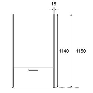 Jambage pour meuble lave-linge