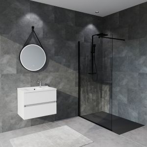 Dalles murales étanches pour salle de bain HYDRA - Gris anthracite - 60 x 40 cm