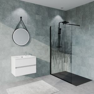 Dalles murales étanches pour salle de bain HYDRA - Gris - 60 x 40 cm