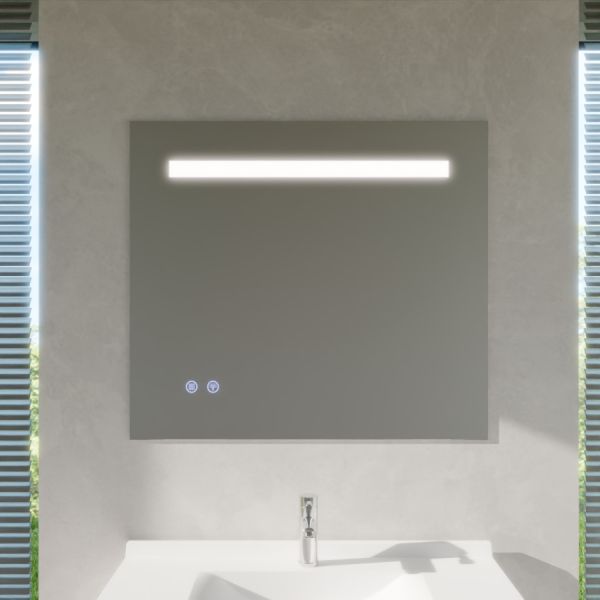 Miroir lumineux ELEG PLUS 90x80 cm - LED réglable, antibuée, interrupteur sensitif