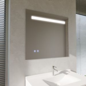 Miroir lumineux ELEG PLUS 90x80 cm - LED réglable, antibuée, interrupteur sensitif