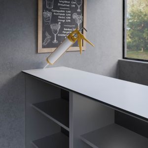 Plan de travail réversible en HPL pour comptoir bar d'extérieur - 65 x 40 cm