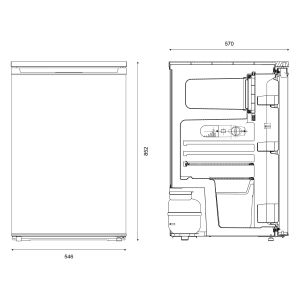Frigo Top avec congélateur KLAF - 118L Gris silver