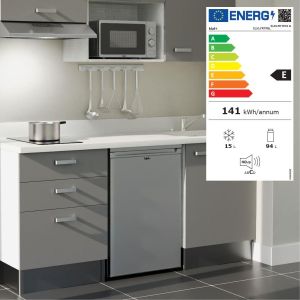 Frigo Top avec congélateur KLAF - 118L Gris silver