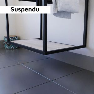 Meuble salle de bain suspendu pour vasque à poser STRUCTURA 70 cm