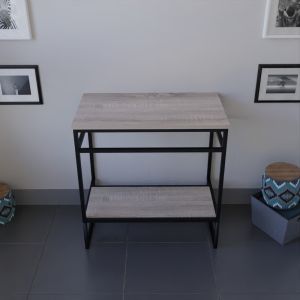Meuble salle de bain pour vasque à poser STRUCTURA 80 cm Plan de toilette bois