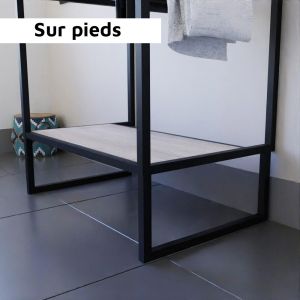 Meuble salle de bain sur pieds pour vasque à poser STRUCTURA 140 cm