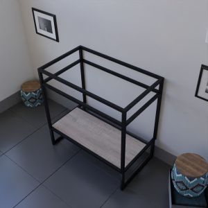 Meuble salle de bain avec étagère en bois sans plan vasque STRUCTURA 80 cm