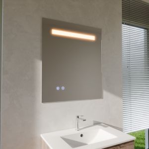 Miroir lumineux ELEG PLUS 70x80 cm - LED réglable, antibuée, interrupteur sensitif