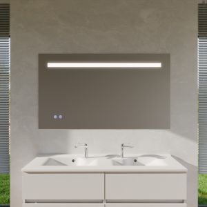 Miroir lumineux ELEG PLUS 140x80 cm - LED réglable, antibuée, interrupteur sensitif