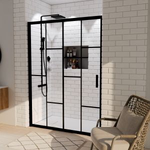 Paroi de douche coulissante verrière ATELIA 140 cm Paroi de douche coulissante verrière ATELIA 140 cm