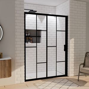 Paroi de douche coulissante verrière ATELIA 140 cm Paroi de douche coulissante verrière ATELIA 140 cm