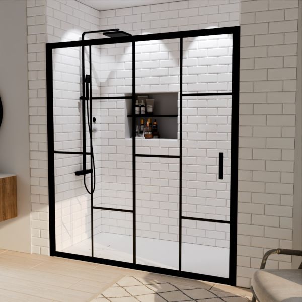Porte de douche coulissante verrière ATELIA 170 cm