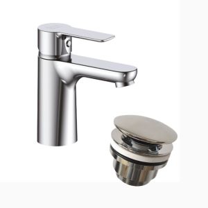 Mitigeur lavabo TRACY NF + bonde - Chromé 