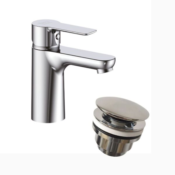 Mitigeur lavabo TRACY NF + bonde - Chromé 