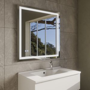 Miroir LED modulable et antibuée VISTA PLUS - 80x80 cm
