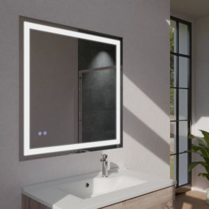 Miroir LED modulable et antibuée VISTA PLUS - 80x80 cm