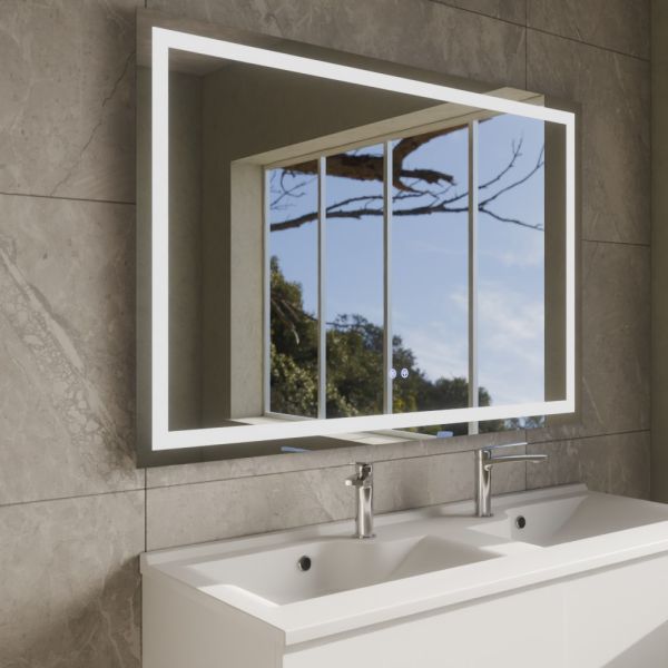 Miroir LED modulable et antibuée VISTA PLUS - 120x80 cm