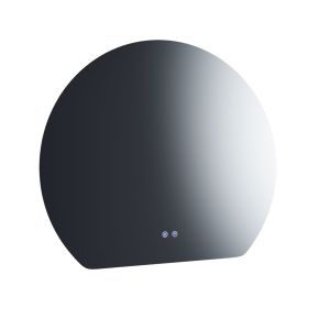 Miroir demi-cercle LED modulable et antibuée ECLI PLUS - 80 cm