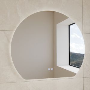 Miroir demi-cercle LED modulable et antibuée ECLI PLUS - 80 cm