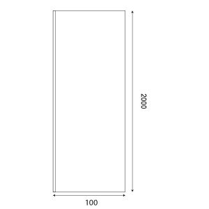Paroi de douche miroir effet fumé 100 cm PSYCHE - Verre 8 mm securit