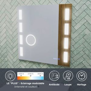 Miroir LED Excell Plus 70 x 70 cm