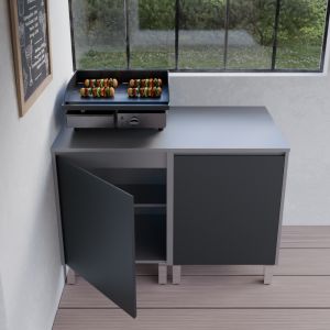 Cuisine d'été KX01 inox - 120 cm pour plancha