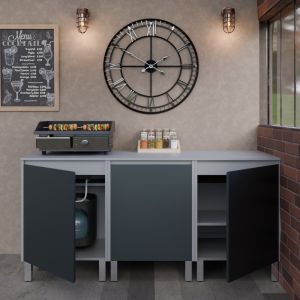 Cuisine d'été KX02 inox - 180 cm pour plancha