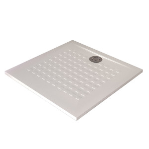 Receveur de douche blanc ultraplat 2.5cm  RESISOL - 80x80cm