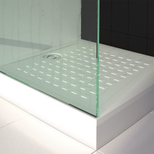 Receveur de douche blanc ultraplat 2.5cm  RESISOL - 90x90cm