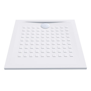 Receveur de douche blanc ultraplat 2.5cm  RESISOL - 80x80cm