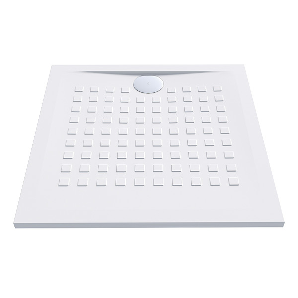 Receveur de douche blanc ultraplat 2.5cm  RESISOL - 80x80cm