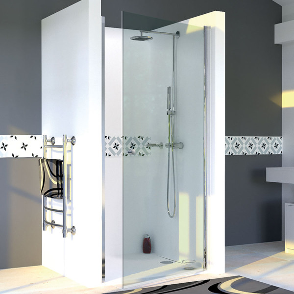 Porte de douche pivotante DYLANE sans cadre 80 cm - 6mm
