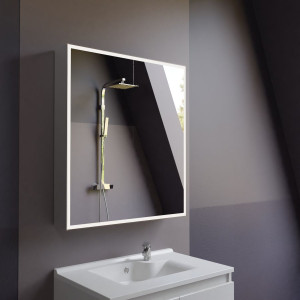 Miroir armoirette LED rétro-éclairé avec pris et interrupteur ARMILED - 70 cm