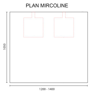 Miroir MIRCOLINE sans applique lumineuse -  120x105cm