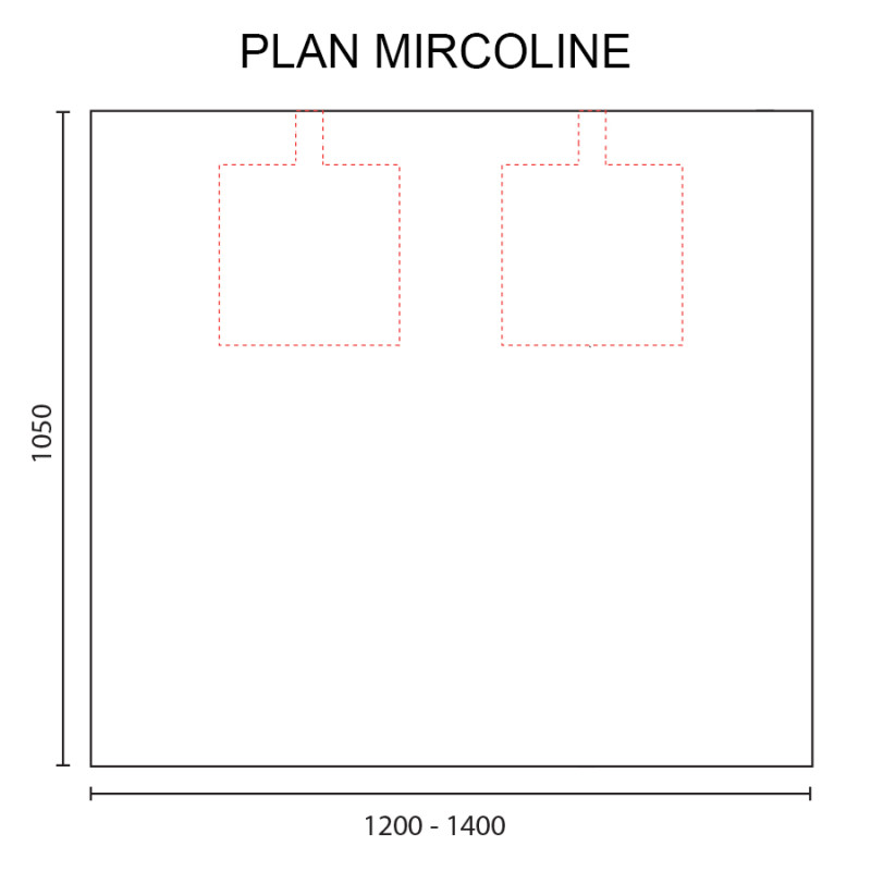 Miroir MIRCOLINE sans applique lumineuse -  120x105cm