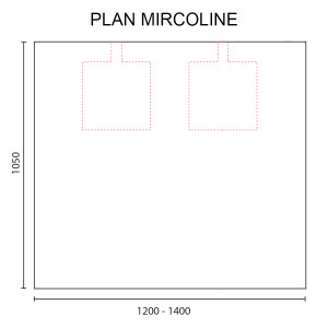 Miroir MIRCOLINE sans applique lumineuse -  140x105cm