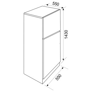 Réfrigérateur GLEM avec congélateur - 166/46L A+ Blanc