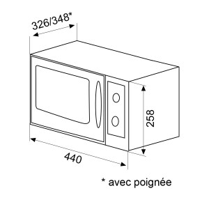 Micro-ondes grill pose libre GLEM, Blanc