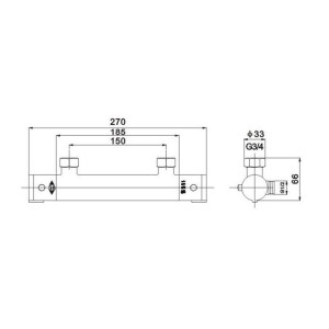 Mitigeur de douche thermostatique KONFOR