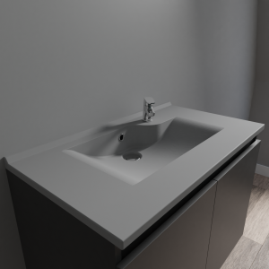 Plan simple vasque design gris RESILOGE - 80 cm