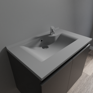 Plan simple vasque design gris RESILOGE - 70 cm