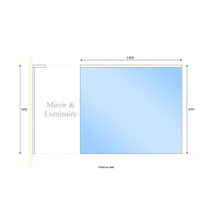 Miroir MIRCOLINE avec appliques lumineuses -  140x105cm