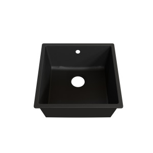 Cuve RESIROC - évier 1 bac sans égouttoir - 44 x 44 cm - Noire