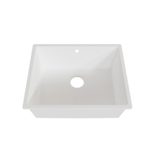 Cuve RESIROC - évier 1 bac sans égouttoir - 54 x 44 cm - Blanc