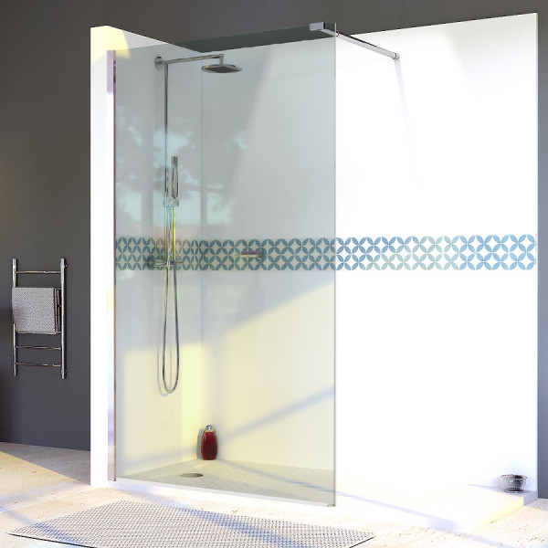 Joint d'étanchéité bas horizontal pour portes de douche coulissantes, 100  cm, transparent pour verre 8 mm