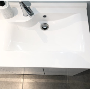 Caisson double vasque PROLINE 140 - Blanc brillant