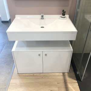 Meuble vasque adapté PMR 70 cm EPURE avec caisson roulant