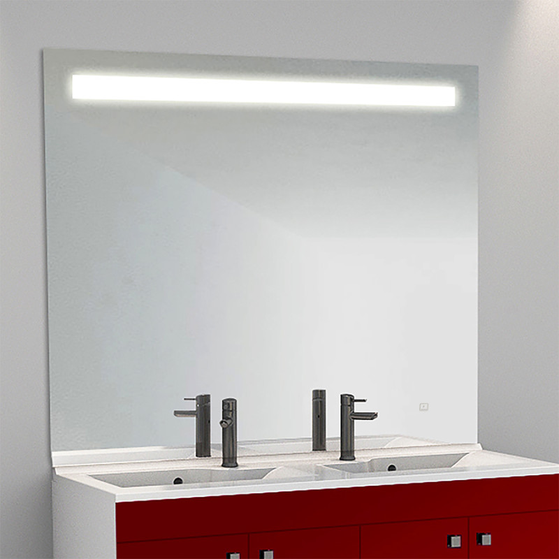 Miroir MIRLUX rétro-éclairant à LED et interrupteur sensitif - 120x105 cm