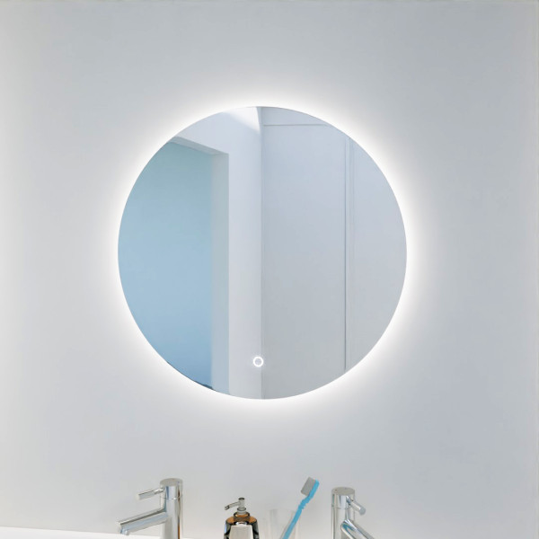 Miroir FAZZIO Ø 60cm - éclairage LED, système anti-buée et interrupteur sensitif